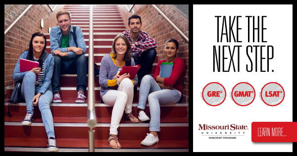 Noncredit Test Prep: Students sitting on stairs looking into the camera like they are some real test-taking go-getters.