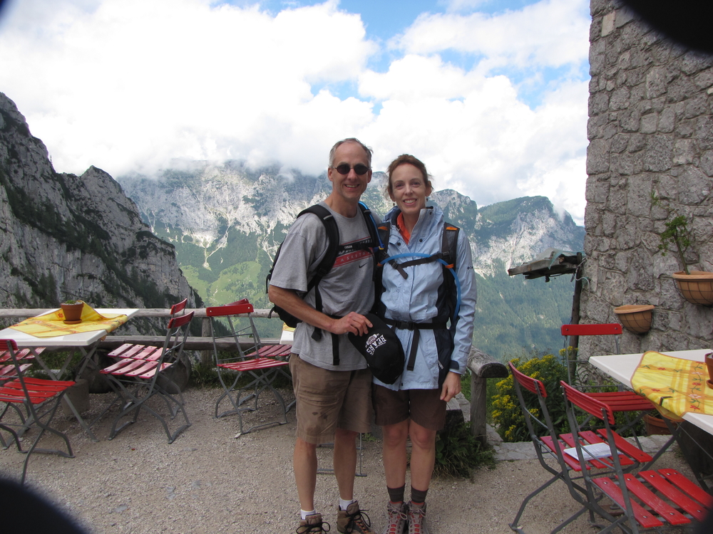 Elizabeth with her husband in Germany.