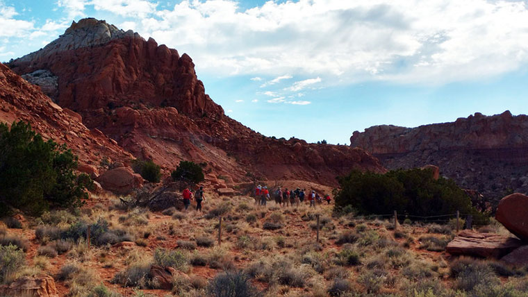 Students at Matt McKay's Geology field camp in the USA