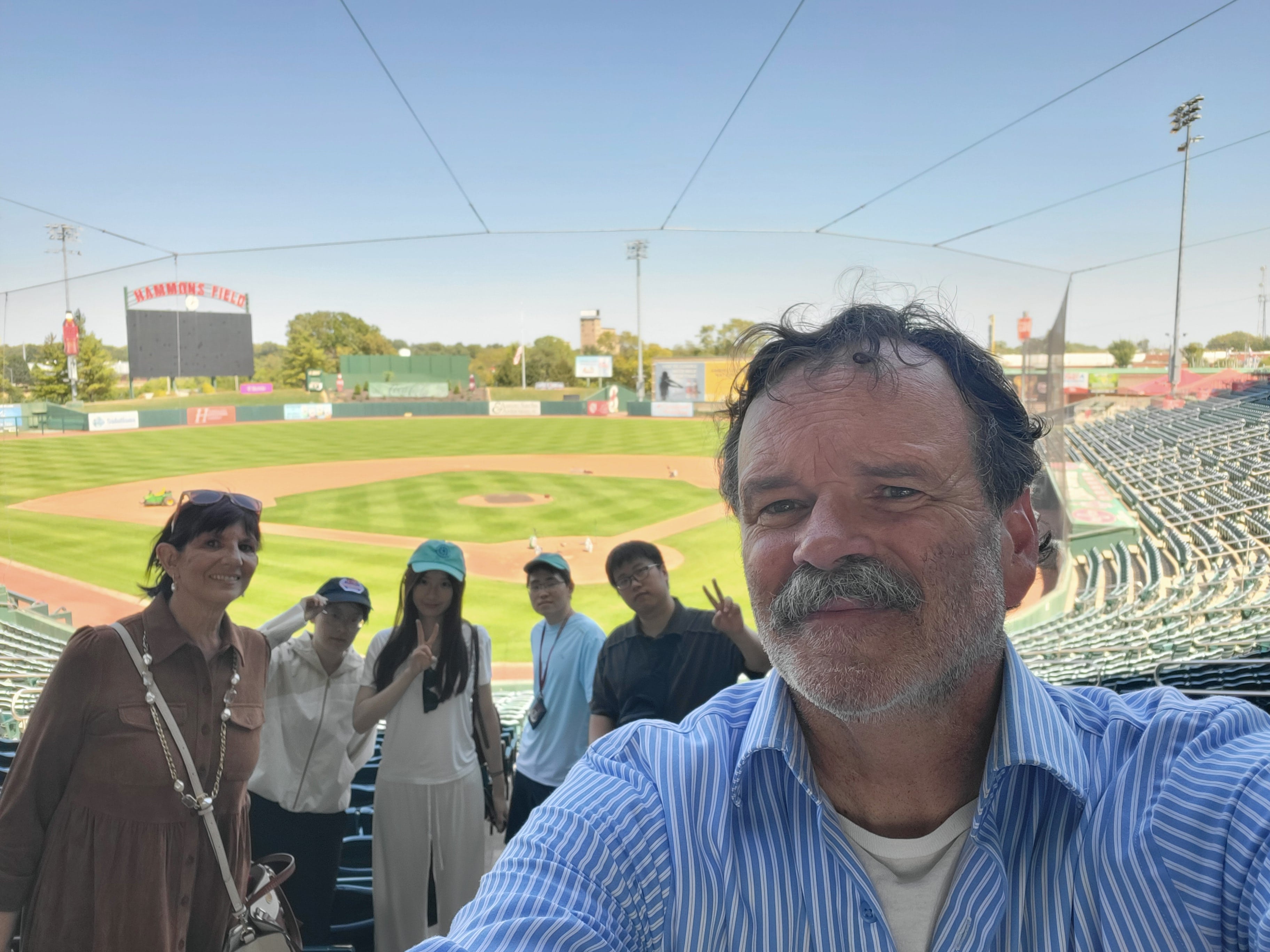 International students with their host families