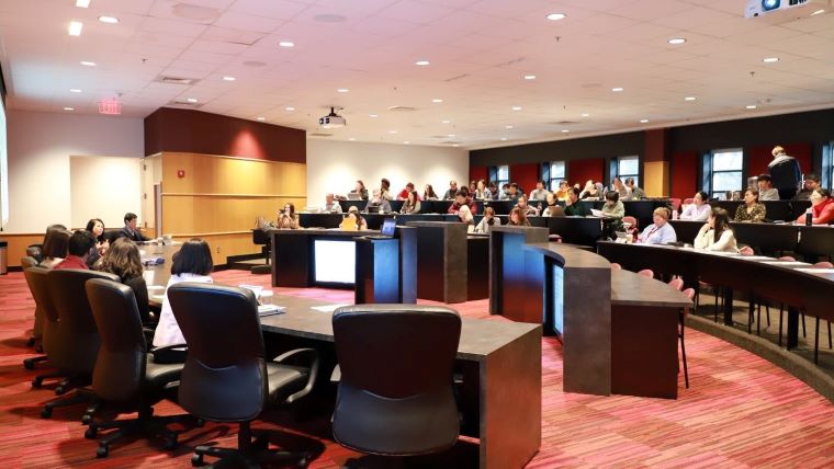 People sitting in a conference room